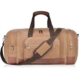 Canvas Duffle Bag for Travel,Expandable Carry on Bag,Overnight Weekend
